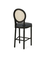 The Pop Home Set of 2 Rattan Counter Height Bar Stool with Upholstered Seat-The Pop Home