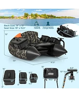 Hongge Portable Fishing Boat with 3 Detachable Storage Boxes