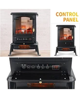 Voltorb Freestanding Portable Electric Fireplace Heater Stove w/Remote Control