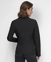 Dkny Women's Double Insert Zip-Front Jacket