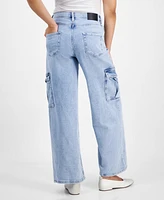 Dkny Jeans Petite High-Rise Wide-Leg Cargo