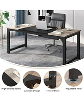 Tribesigns 70.8”Executive Desk, Large Office Computer Desk with Thicken Frame, Modern Simple Workstation Business Furniture for Home Office