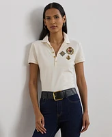 Lauren Ralph Lauren Women's Crest-Patch Pique Polo Shirt