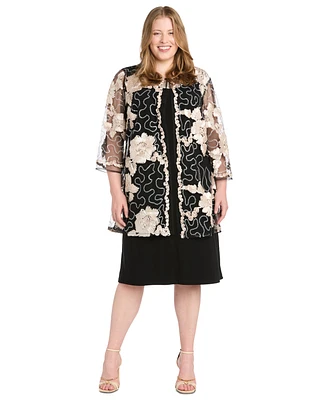 R & M Richards Plus Embellished Jacket and Dress