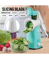 Rotary Cheese Grater with 5 Interchangeable Stainless Steel Blades