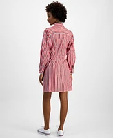 Tommy Hilfiger Women's Cotton Striped Shirtdress