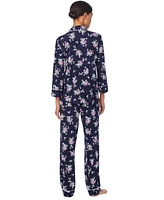 Lauren Ralph Women's Floral Notched-Collar Pajama Set