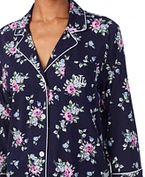 Lauren Ralph Women's Floral Notched-Collar Pajama Set