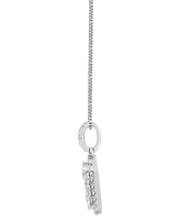 Diamond Halo 18" Pendant Necklace (1 ct. t.w.) in 14k White Gold