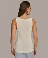 Donna Karan New York Women's Scoop Neck Rib Knit Tank Top