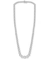 Diamond Cluster Necklace (5 ct. t.w.) in 14k White Gold