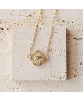 Bowood Lane Non-Tarnishing Gold Clover Necklace