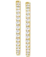 Diamond In & Out Hoop Earrings (2 ct. t.w.) in 14k Gold