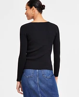 I.n.c. International Concepts Women's Double-Cutout Sweater, Exclusively at Macy's