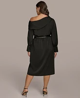 Donna Karan New York Plus One-Shoulder Sheath Dress