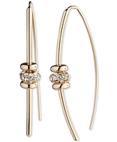 Lauren Ralph Lauren Gold-Tone Pave Rondelle Bead Threader Earrings