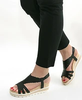 Easy Street Women's Fran Wedge Heel Sandals