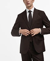 Mango Men's Virgin Wool Eu Slim-Fit Suit Blazer