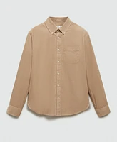 Mango Men's Classic-Fit Micro-Corduroy Shirt