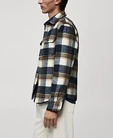 Mango Men's Checkered Flannel Overshirt