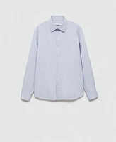 Mango Men's Slim-Fit Cotton Pinstripe Shirt