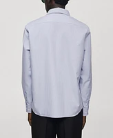 Mango Men's Slim-Fit Cotton Pinstripe Shirt