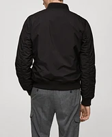 Mango Men's Eu Regular-Fit Quilted Bomber Jacket