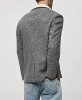 Mango Men's Slim-Fit Flecked Wool Blazer