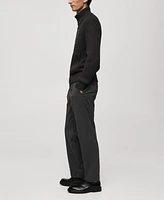 Mango Men's Regular-Fit Pleated Trousers