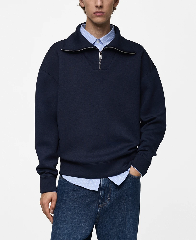 Mango Men's Relaxed-Fit Cotton Sweatshirt