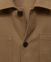 Mango Men's Pockets Detail Twill Cotton Overshirt