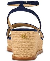 Lauren Ralph Women's Leona Espadrille Platform Wedge Sandals