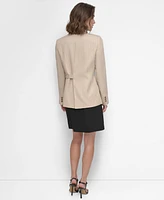 Dkny Petite One-Button Pinstripe Blazer