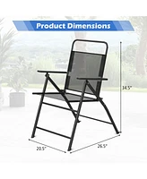 Givimo 6 Pieces Outdoor Patio Chairs with Rustproof Metal Frame