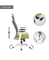 Slickblue High Back Swivel Desk Chair Ergonomic Mesh Office Chair with Adjustable Headrest for Comfort