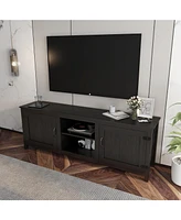 Slickblue Tv Stand Storage Media Console Entertainment Center with Doors for Stylish Organization