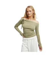 Cotton On Women's Everfine Asymmetric Long Sleeve Sweater