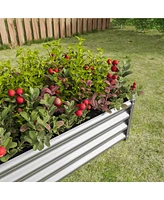 Slickblue Metal Raised Garden Bed Rectangular Planter for Flowers, Vegetables, and Herbs