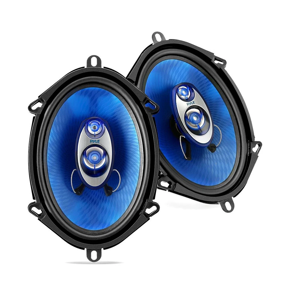 Pyle 5x7"/6x8" 300W 3-Way Car Speakers - Oem Fit (PL573BL)