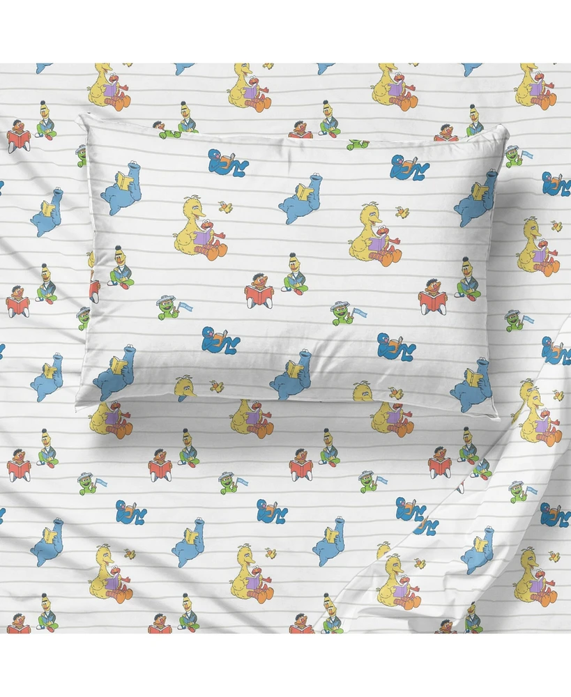 Saturday Park Sesame Street 100% Organic Cotton Kids Full Sheet Set