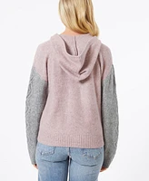 Cable & Gauge Women's Color Block Hooded Sweater