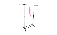 Slickblue Vertical & Horizontal Stretching Clothes Rack with Shoe Shelf