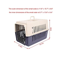 Slickblue Plastic Pet Carrier Cage – Airline Approved with Chrome Door for Safe Travel