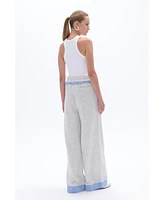 Nocturne Women's Mid Rise Pants with Garni Details