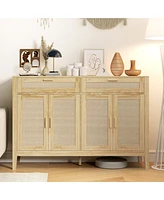 Homcom 53" Sideboard Buffet Cabinet with Storage Drawers and Doors,