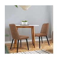 Slickblue Easy-to-Clean Modern Accent Chairs – Set of 2 Upholstered Restaurant Chairs