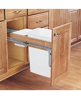 Rev-a-Shelf Single Pullout Top Mount Trash Can 35 qt., White, 4WCTM-12DM1-175