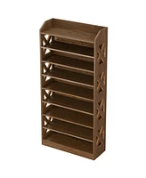 Tribesigns 9-Tier Shoe Cabinet, 71-Inch Tall Shoe Rack, 40-45 Pairs Shoe Storage Cabinet, Wood Shoe Rack Organizer Shoe Shelf for Entryway