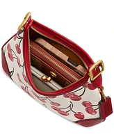 Coach Originals Cherry Print Leather Hamptons Hobo Bag