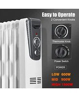 Skonyon 1500W Electric Space Heater with Adjustable Thermostat